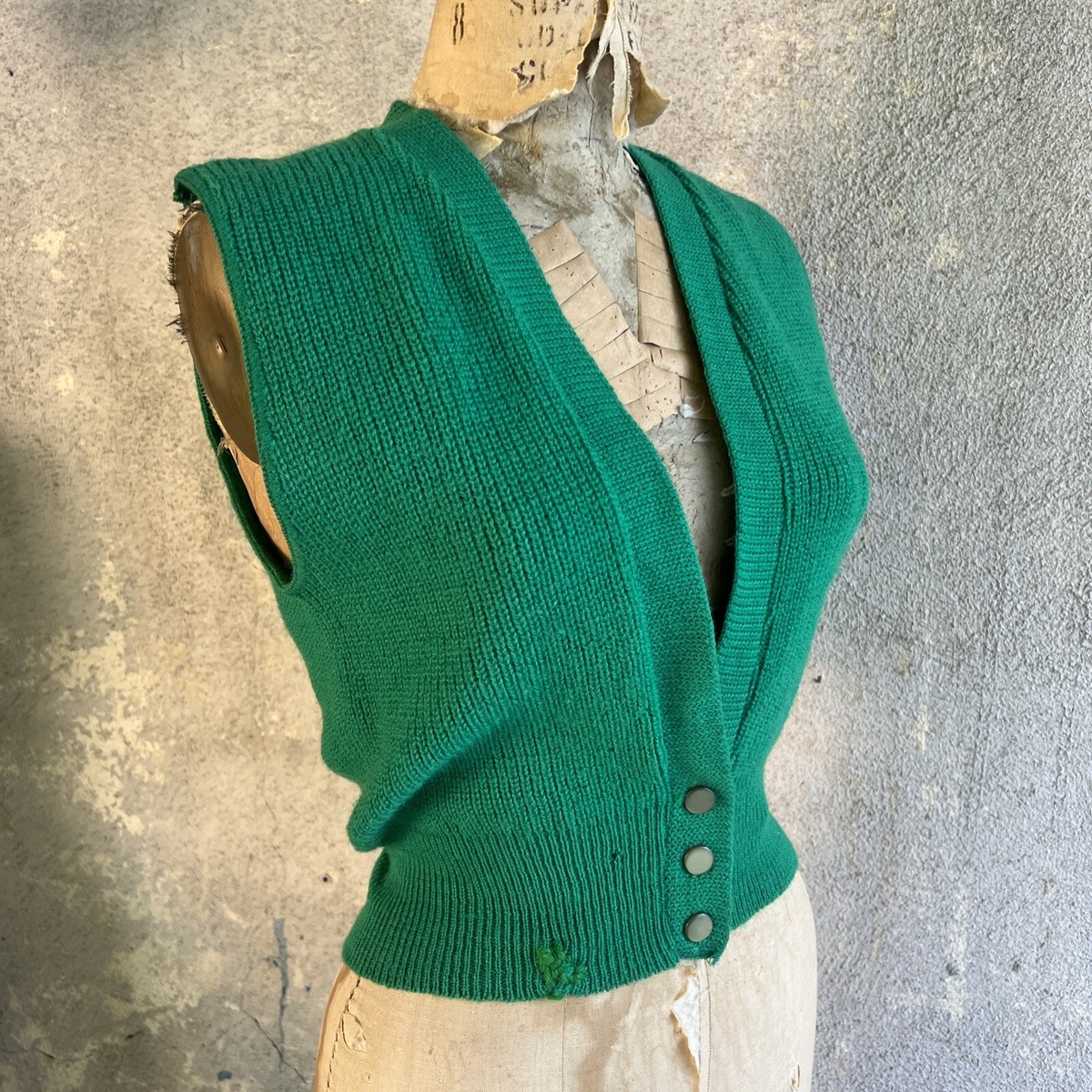 トップス 40`S Vintage Wool Vest Vintage 40s 50s American Red Cross Wool Vest Knit WW2 | eBay