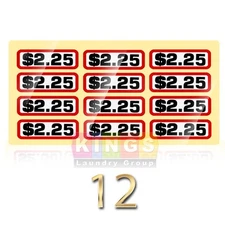 12PK GLOSSY SLIDE DECAL $2.25 For GREENWALD Wascomat, Ipso, Huebsch, 00-9104-47