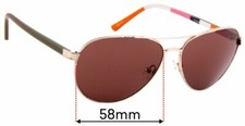 SFx Replacement Sunglass Lenses fits Kate Spade Blossom/O/S - 58mm Wide