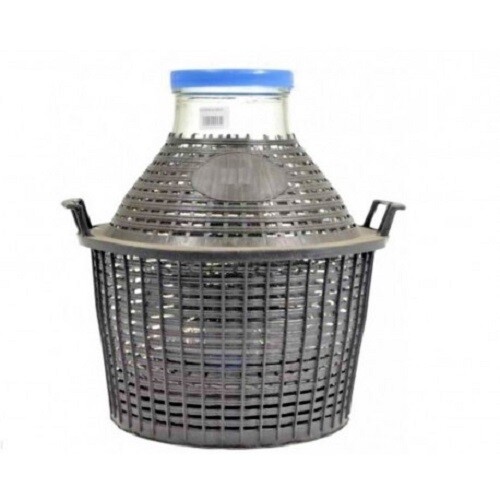 Glass Carboy Demijohn Wide Neck in Plastic Basket 20L Wine Making Home Brew