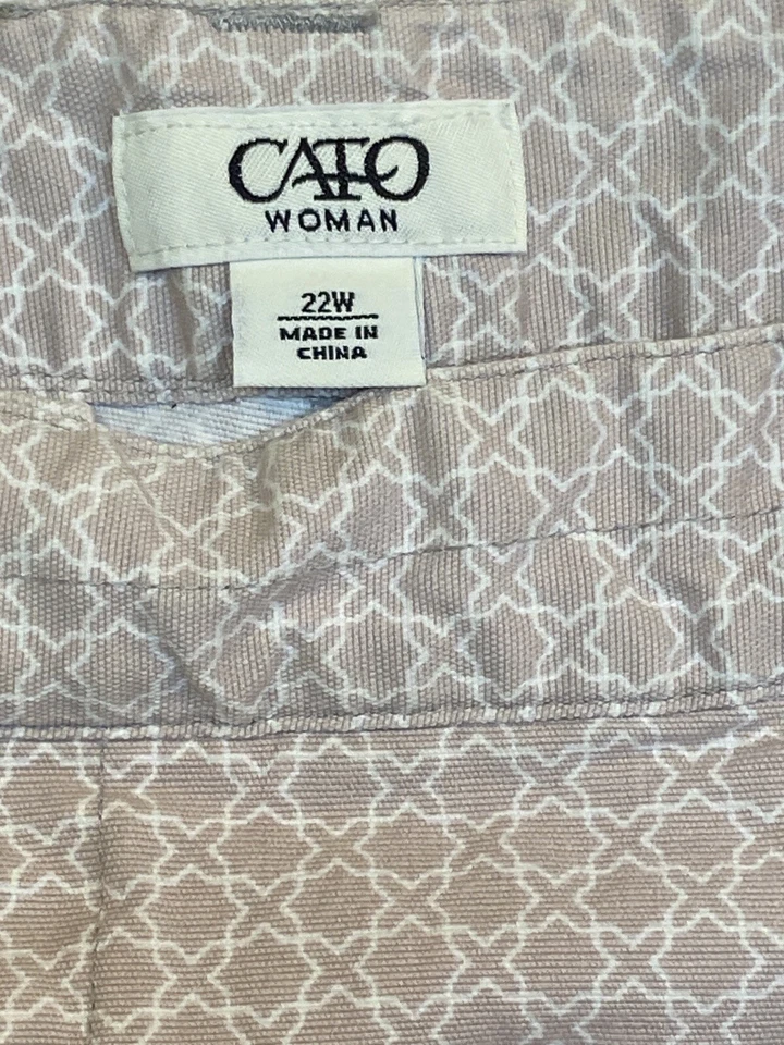 Pantalones Cortos Cato Mujer 22 W Marrón Beige Damas Mujeres X Marcas Cruzadas 97% Algodón Foto 2 de 3