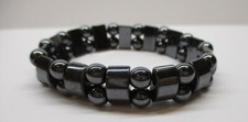 Weight Loss Round Black Geometric Stone Magnetic Therapy Bracelet Unisex