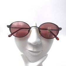 Vintage Mocha G-4401 Brown Metal Oval Sunglasses Hong Kong FRAMES ONLY
