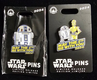 Disney Star Wars 2024 May the 4th Be with you R2D2 pin And R2D2 With C ...