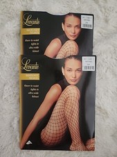 LEVANTE Maxi-Net Tights ultra wide fishnet stockings Natural 3/4 L/XL Lot Of 2