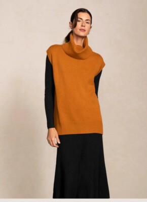 NAKED CASHMERE Bruna Turtleneck Sweater Sleeveless Women s Size Small S New NWT