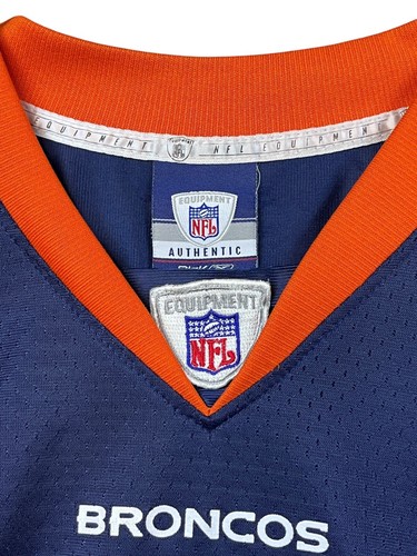 REEBOK Jay Cutler Denver Broncos Jersey Mens 2XL Length+2 Blue Football Stitched - Picture 2 of 9