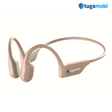   NEW  Beige Bone Conduction Headphone Lightweight Open-Ear Wireless Bluetooth
