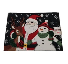 St Nicholas Square Santa Friends Christmas Accent Rug 19.5"x 30"