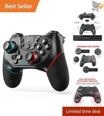 Wireless Switch Controller Pro Gamepad with Gyro Turbo Vibration for Switch a...