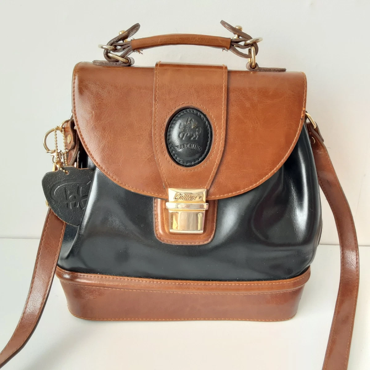 バッグ OLD 90s LEATHER SHOULDER SATCHEL BAG Leather Shoulder Bag 1990s Vintage Bags, Handbags & Cases for sale