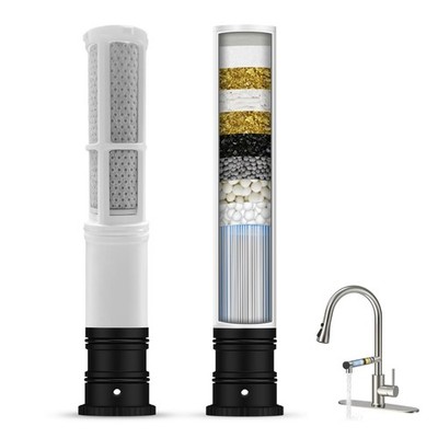 FEELSO Replacement Filters for Feelso Filtered Kitchen Faucet Large, Black