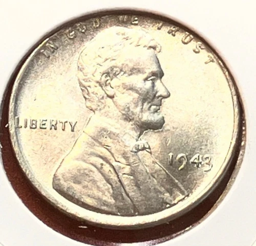 1943-P Lincoln Wheat Cent Penny GEM RED BU From an Original Bank Roll