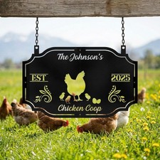 Custom Metal Hen Decor, Funny Chicken Coop Sign, Rustic Animal Lover Gift
