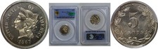 1867 Pattern Nickel Judd-566 PCGS PR-65+ CAC