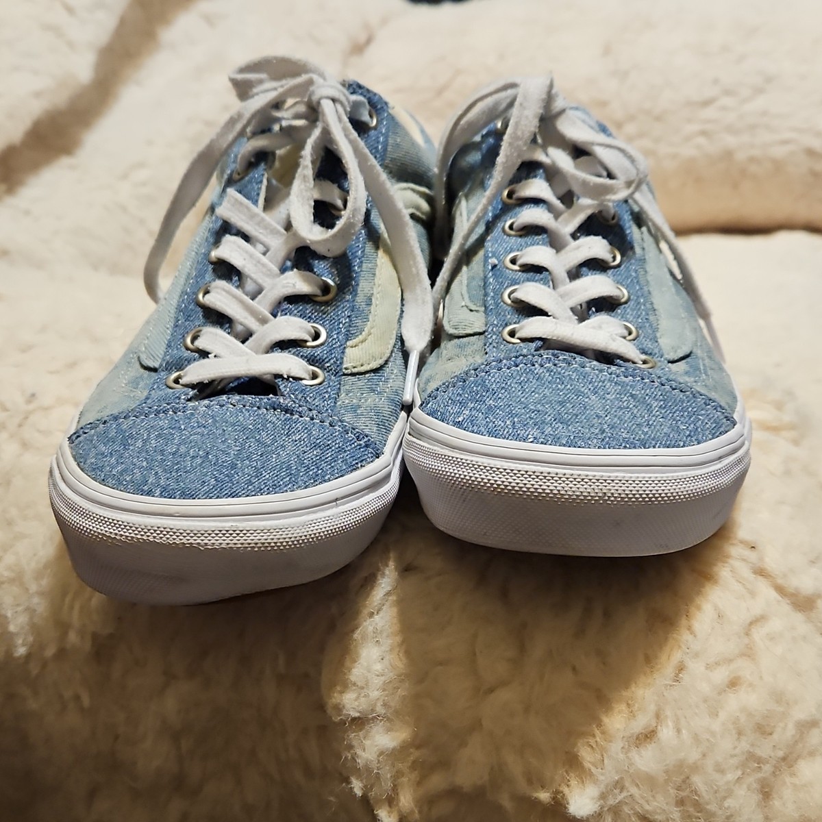 VANS Old Skool Blue Denim Lace Up Cushioned Men display picture 1
