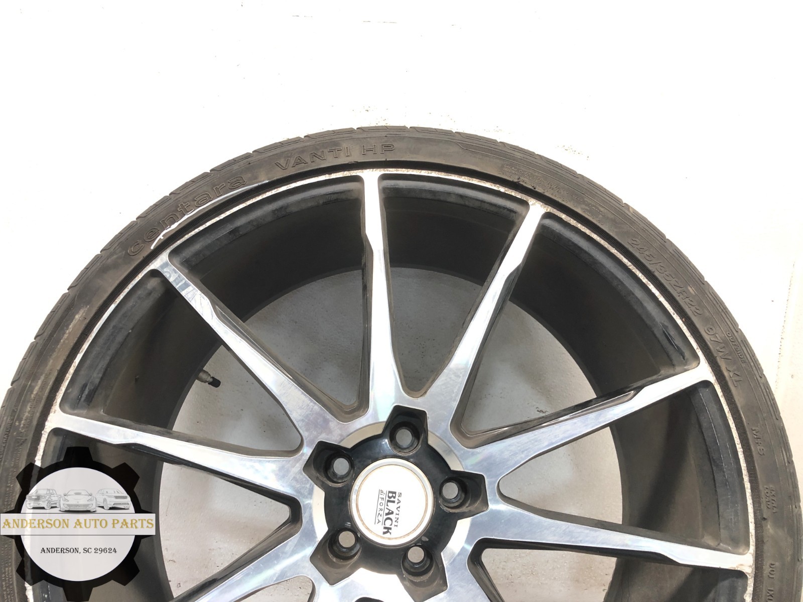 SAVINI BLACK DI FORZA BM12 WHEEL RIM 22X9 TIRE 245/35/R22