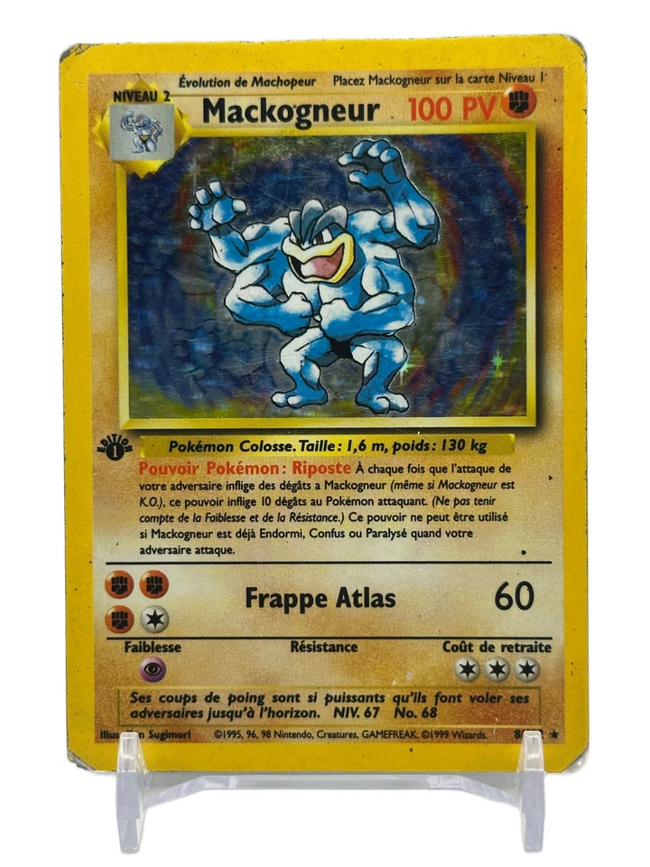 Mackogneur 8/102 Holo 1ère Édition Set de Base Pokémon Français - Photo 1/4