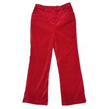 New Izod Girls Pants Red Velvet Size 4 Holiday Valentines Party Embroidered Y2K