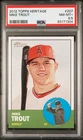 2012 Topps Heritage 🔥MIKE TROUT🔥 Heritage “Rookie” PSA 8.5 🌟