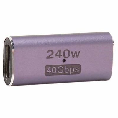 New USB4.0 C Female To Female Adapter For Laptop 240W 40Gbps USB Type C Coupler 