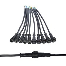 5Pairs 4pin Black Electrical Connector LED Connector for LED Lights 20cm Exte...
