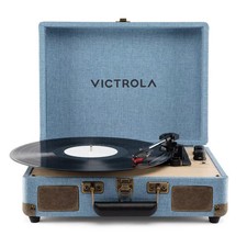 Victrola Porter Suitcase Record Player - Blue