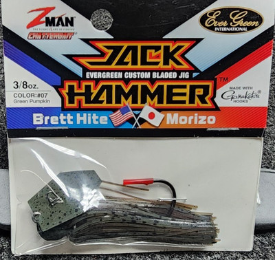NEW Z-man Evergreen Jack Hammer Green Pumpkin Chatterbait 3/8 oz bladed jig