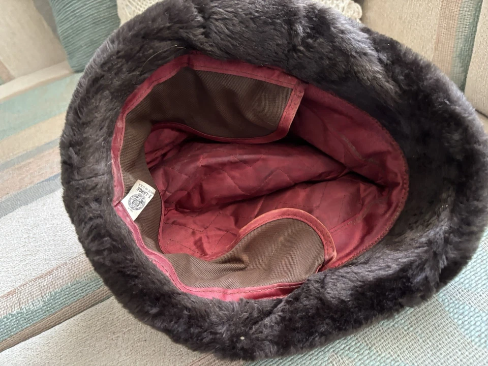 Sombrero Fedora Estilo Bávaro Piel Sintética Marrón Años 50 Hecho por Unión Talla L Foto 4 de 4