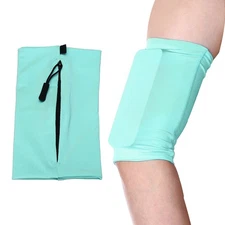 Running Armband Phone Holder, Phone Arm Band with Zipper Pocket(L, Light Blue)