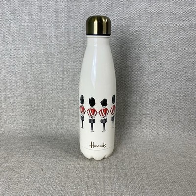 Harrods Stainless Steel Water Bottle 10'' Drummers Guards Buckingham England