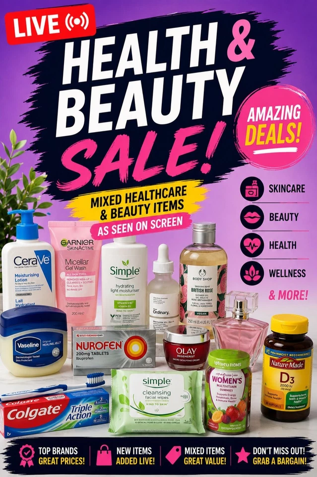 LIVE Health & Beauty Sale – Skincare, Beauty & More