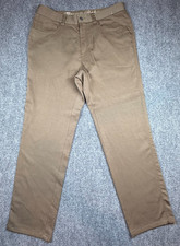 Tommy Bahama Pants Men's 34x30 Brown Beige Flat Front Chino Straight Tencel Soft