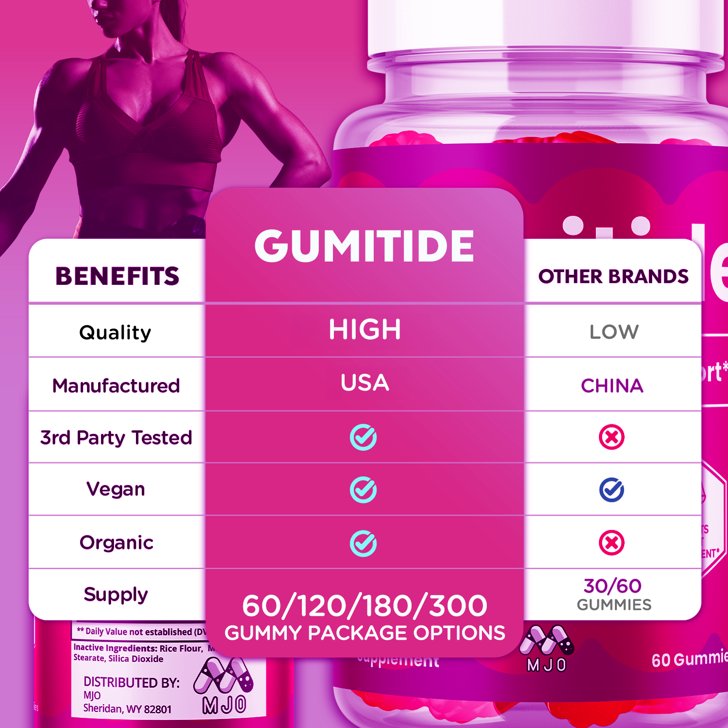 (1 Pack) Gumitide Keto ACV Gummys Vitamin Max Supplement Gumi Tide 60 ...