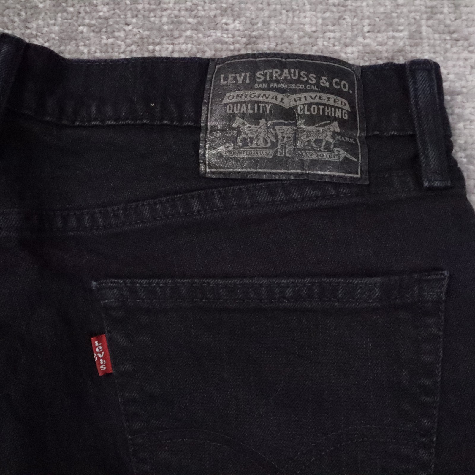 Levi's Mens Straight Leg Slight Taper 34x30 Dark Wash Black Denim Jeans thumbnail 12