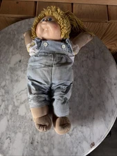 VINTAGE 1978-82 CABBAGE PATCH  KIDS DOLL WITH ONE TOOTH BLONDE HAIR BLUE EYES