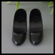 Barbie BLACK Closed Toe Heels Pumps Shoes Vintage 1960's Japan N MinT
