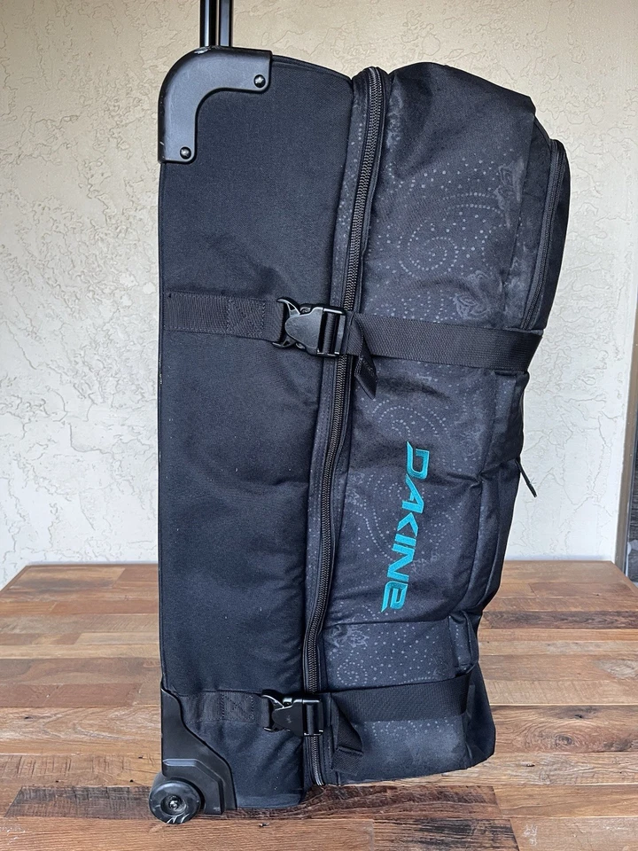 "Maleta de lona con ruedas verticales Dakine, bolso - negro/verde azulado 30x16"" estampado de diseñador" Foto 3 de 4