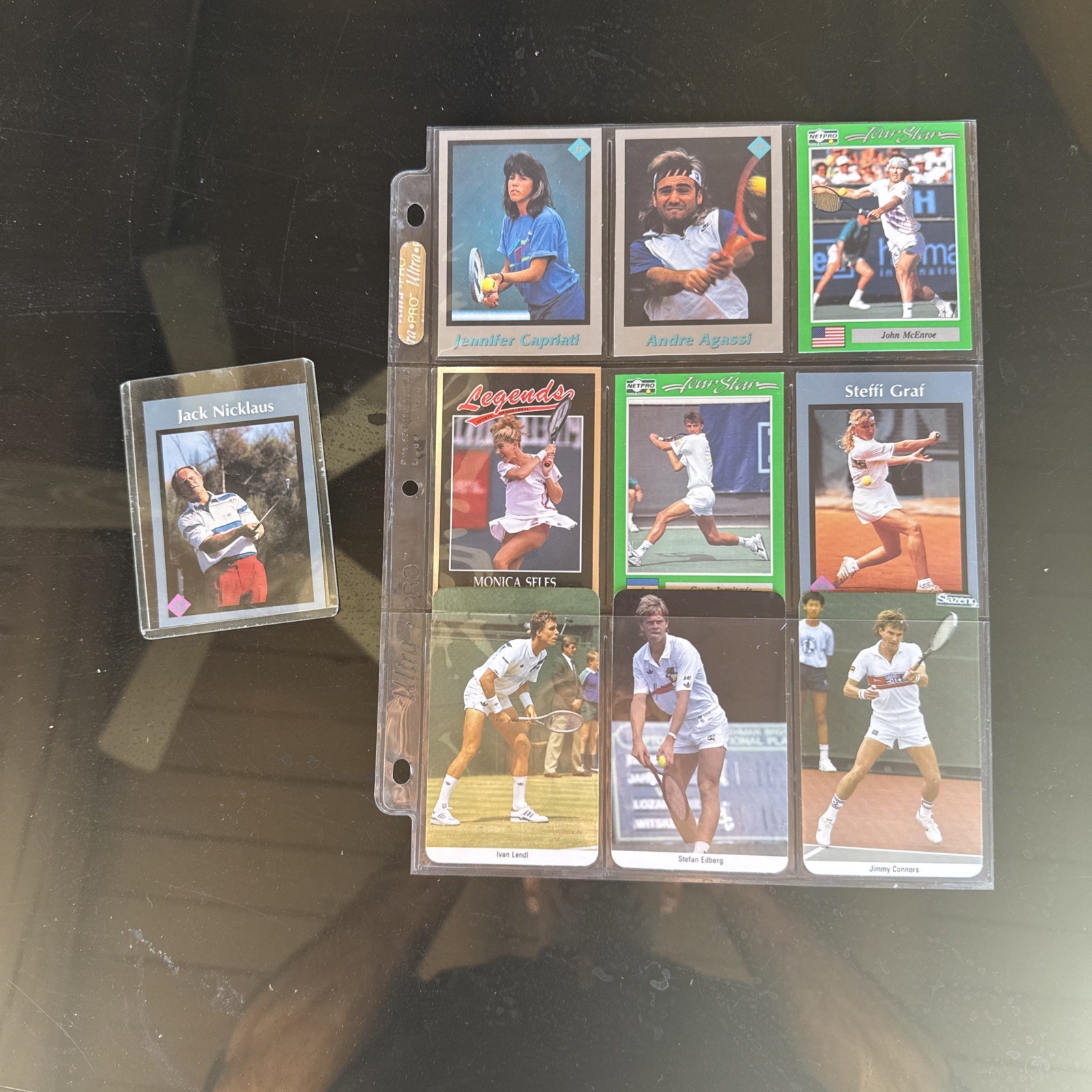 1991 NetPro Tour Stars John McEnroe #9 and other 90s tennis cards