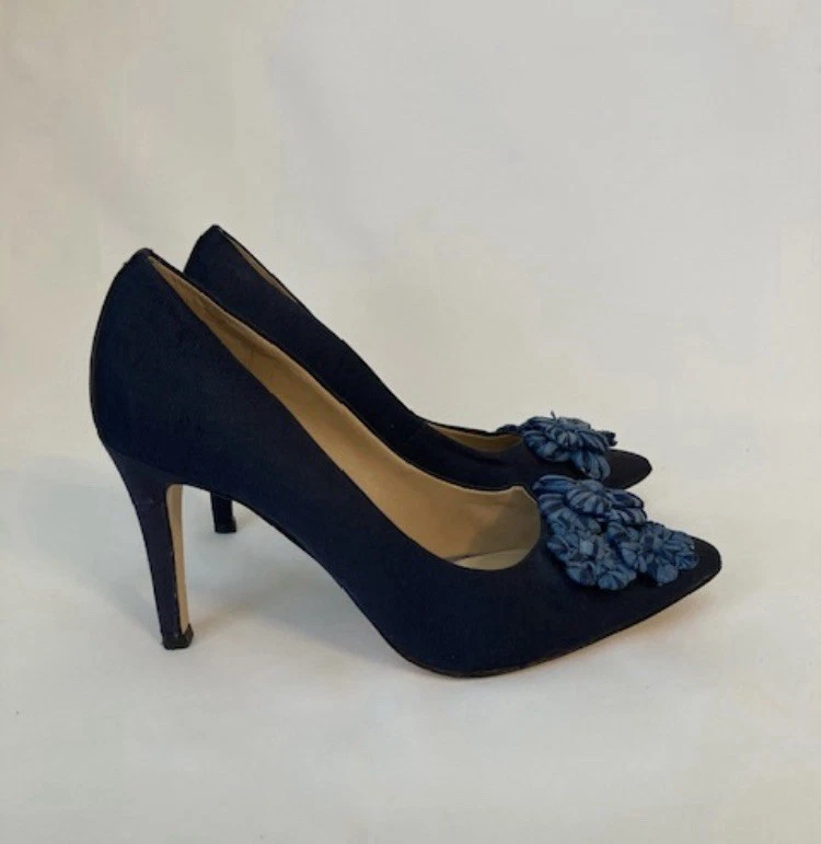 Antonio Melani Women's Blue Miarti Floral Embellished Dress Pumps, US 6.5M - Image 4 of 4