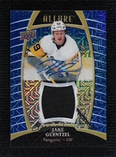 2019-20 Upper Deck Allure Blue Line Jerseys 10/25 Jake Guentzel #21 Auto 0c3