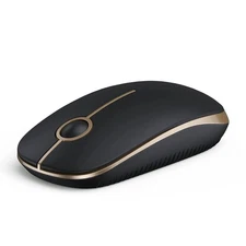 VssoPlor Wireless Mouse, 2.4G Slim Portable Computer Mice with Nano Receiver ...