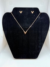 lady  s necklace in stainless steel with 18k rose gold plating