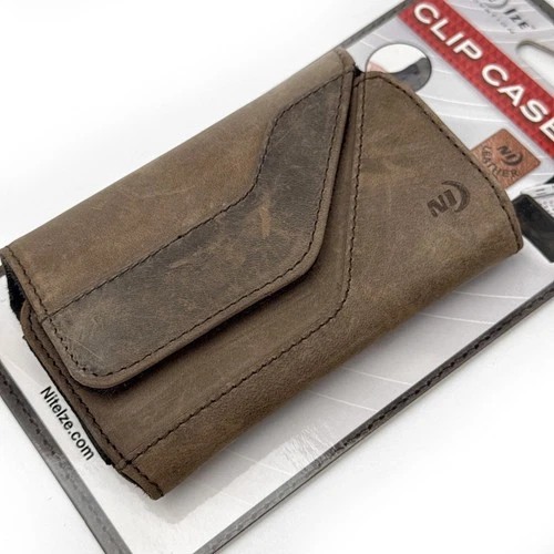 Nite Ize Medium Brown Leather Holster Case Utility Pouch for Tool Flip-Phone
