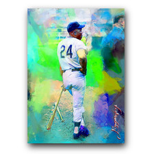 Willie Mays #63 Art Card Limited 47/50 Edward Vela Signed (New York Giants)