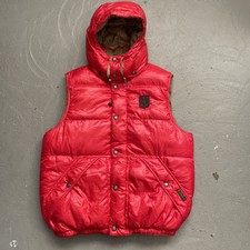 Vintage 1990s Polo Ralph Lauren Puffer Down Vest Full Zip Nylon Jacket Hoodie M
