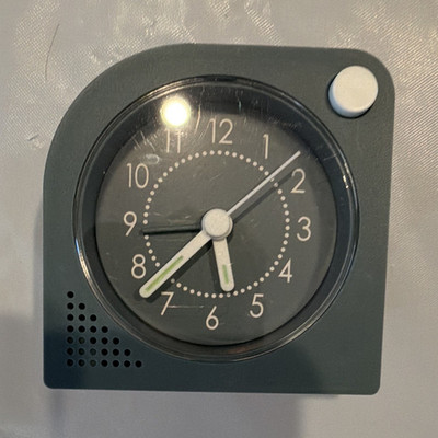 IKEA TJINGA Gray Analog Quartz Alarm Clock Square Arabic Numerals