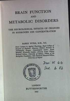 Brain Function and Metabolic Disorders: The Neurological Effects of Changes in H