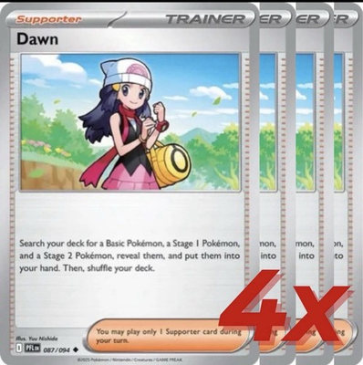 #ad 4x Dawn 087 094 Playset Trainer Phantasmal Flames Pokemon $1.79