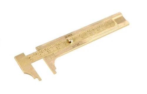 4" 100mm Brass Sliding Vernier Caliper Gauge Measuring Scale Ruler SAE & Metric - Image 3 of 4